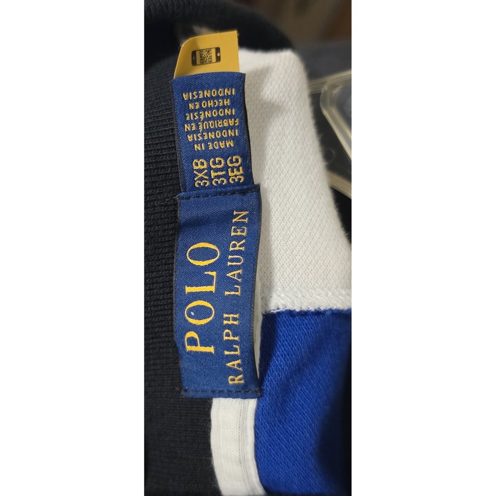 Polo Ralph Lauren Polo Rugby Shirt Mens 3XL Multi Color Colorblock Big Pony Logo - Picture 6 of 7